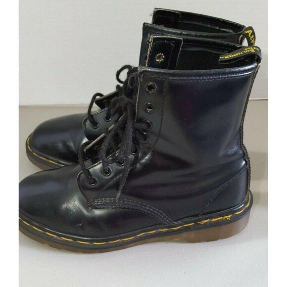 Dr. Doc Martens Air-Wair The Original Black Lace Up Combat Boots Womens US 5 - Picture 3 of 11
